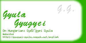 gyula gyugyei business card